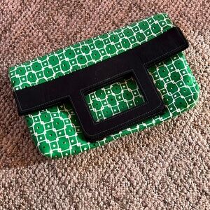 OOAK Funky Green and Black Handmade Clutch